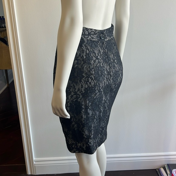 Moschino Cheap & Chic skirt. Black lace over gingham check. Vintage. - Picture 3 of 7